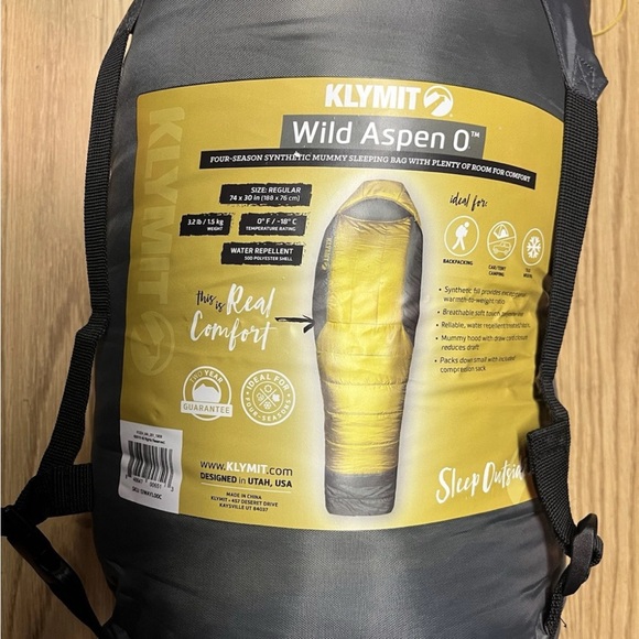 Yellow and Green Sleeping Bag - Picture 3 of 3